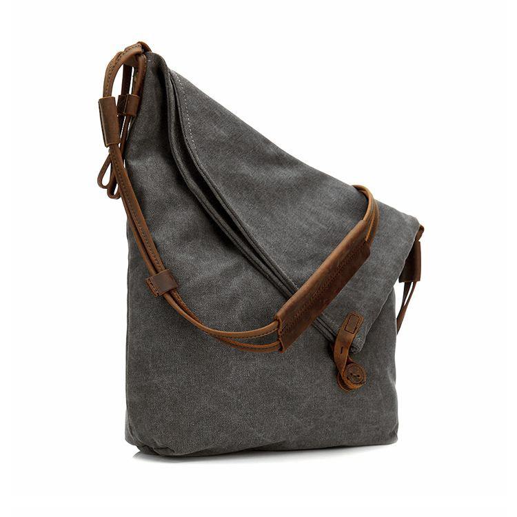 DIY Vintage Women dark gray Crossbody Bag