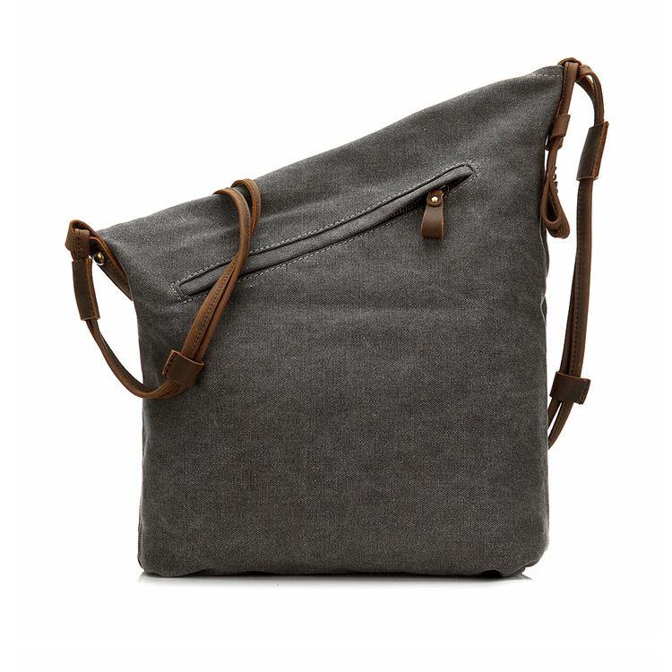 DIY Vintage Women dark gray Crossbody Bag