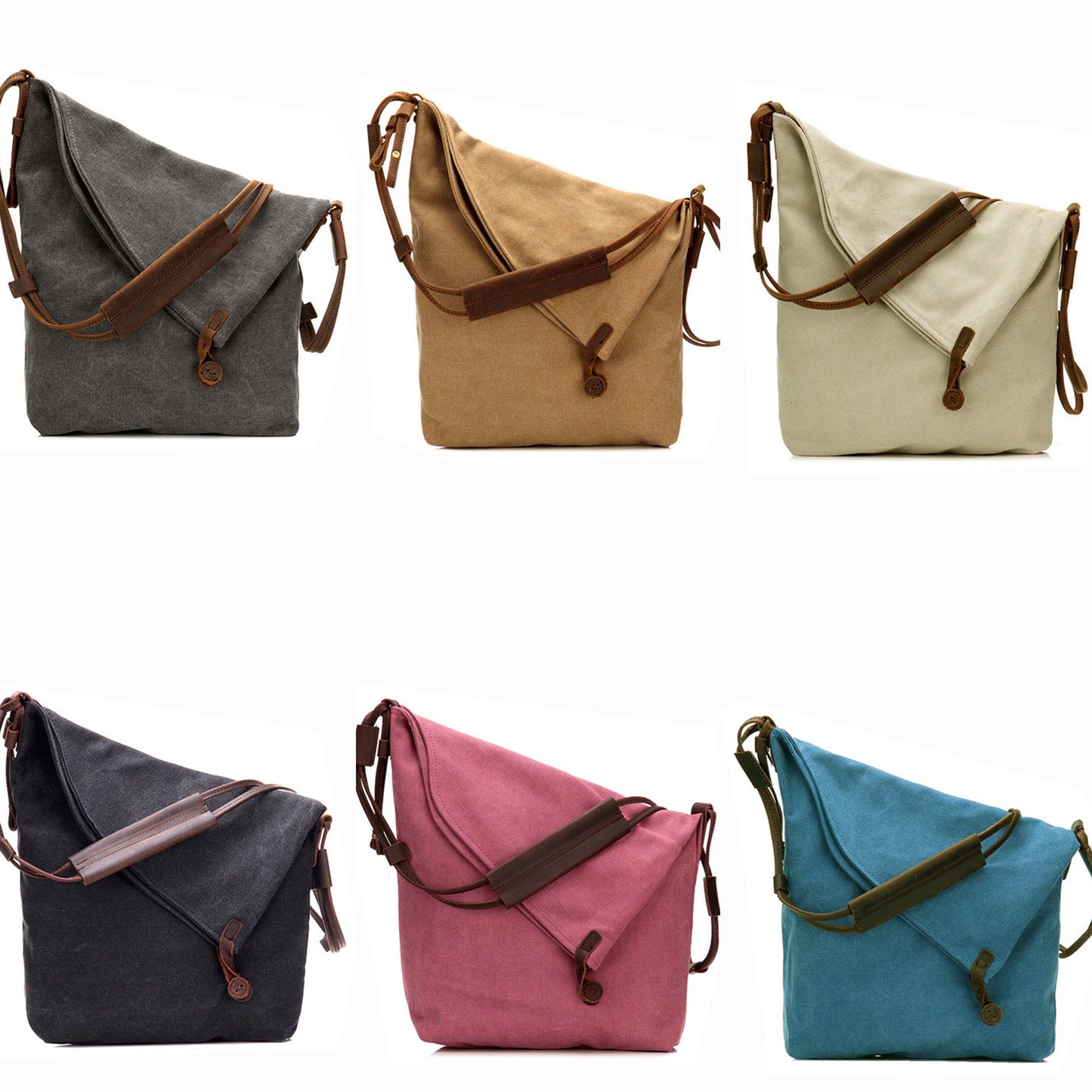 DIY Vintage Women dark gray Crossbody Bag